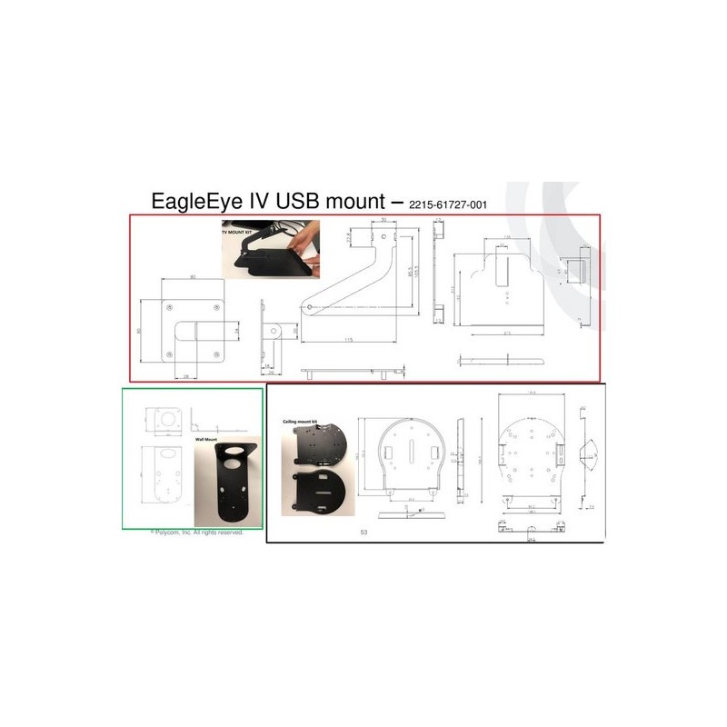 Poly Support de montage pour caméra EagleEye4 USB